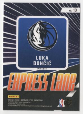 2023-24 Donruss Optic Express Lane Luka Doncic Dallas