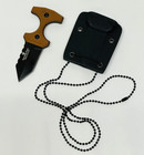 Neck Knife Tactical Hunting Knife Survival Military Fixed Blade Spear Point