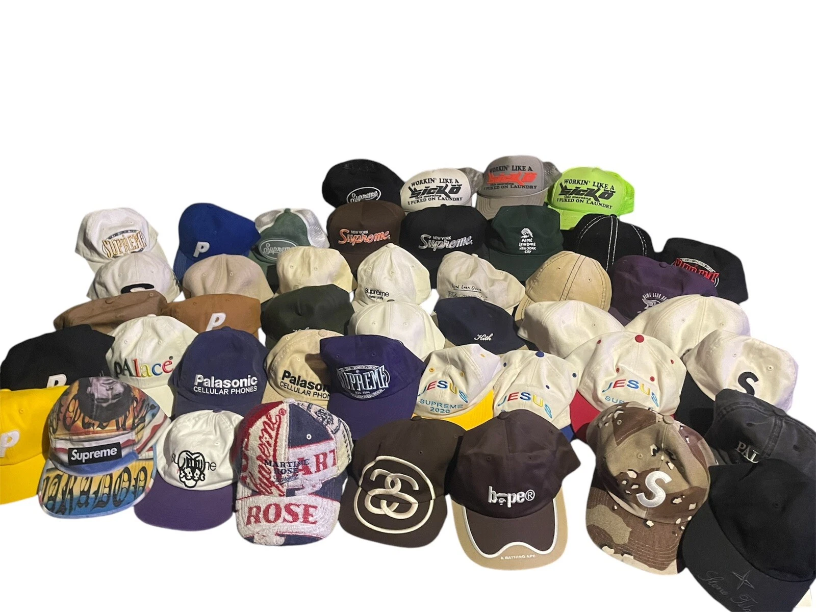 Chapeau streetwear mystère/suprême, Stussy, ALD, Bape, Palace et plus encore. Livraison gratuite !!