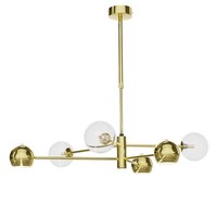Deckenlampe Esszimmer Metall Glas In Gold G9 GU10 L:94 Cm Deckenleuchte Esstisch