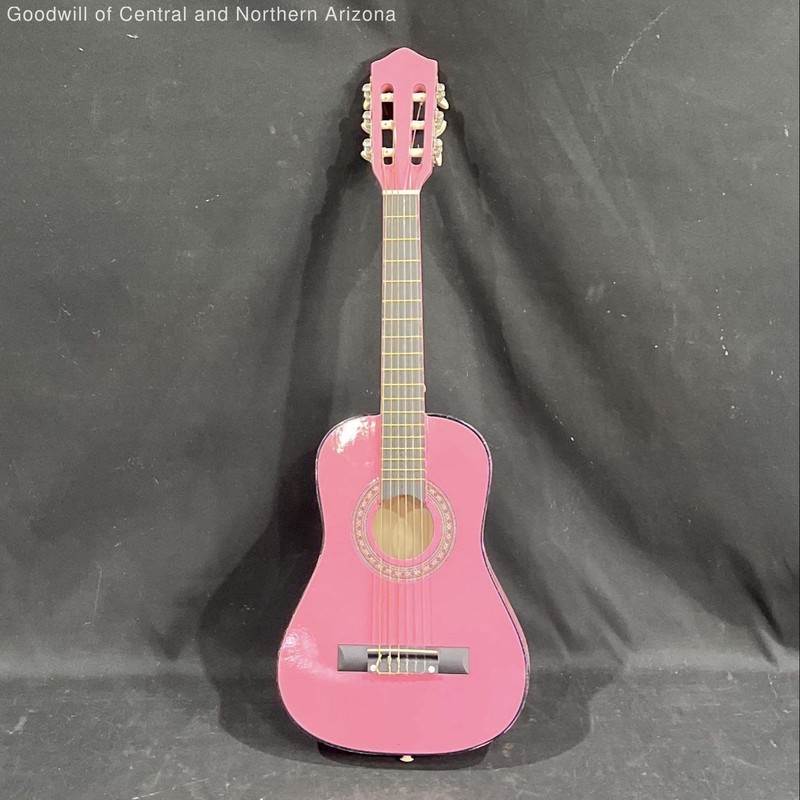 30.5" Generic Kid's Pink Acoustic Guitar W/ Gig Bag