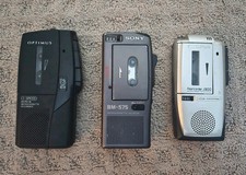 Lot of 3 Micro cassette Recorders For Parts or Repair