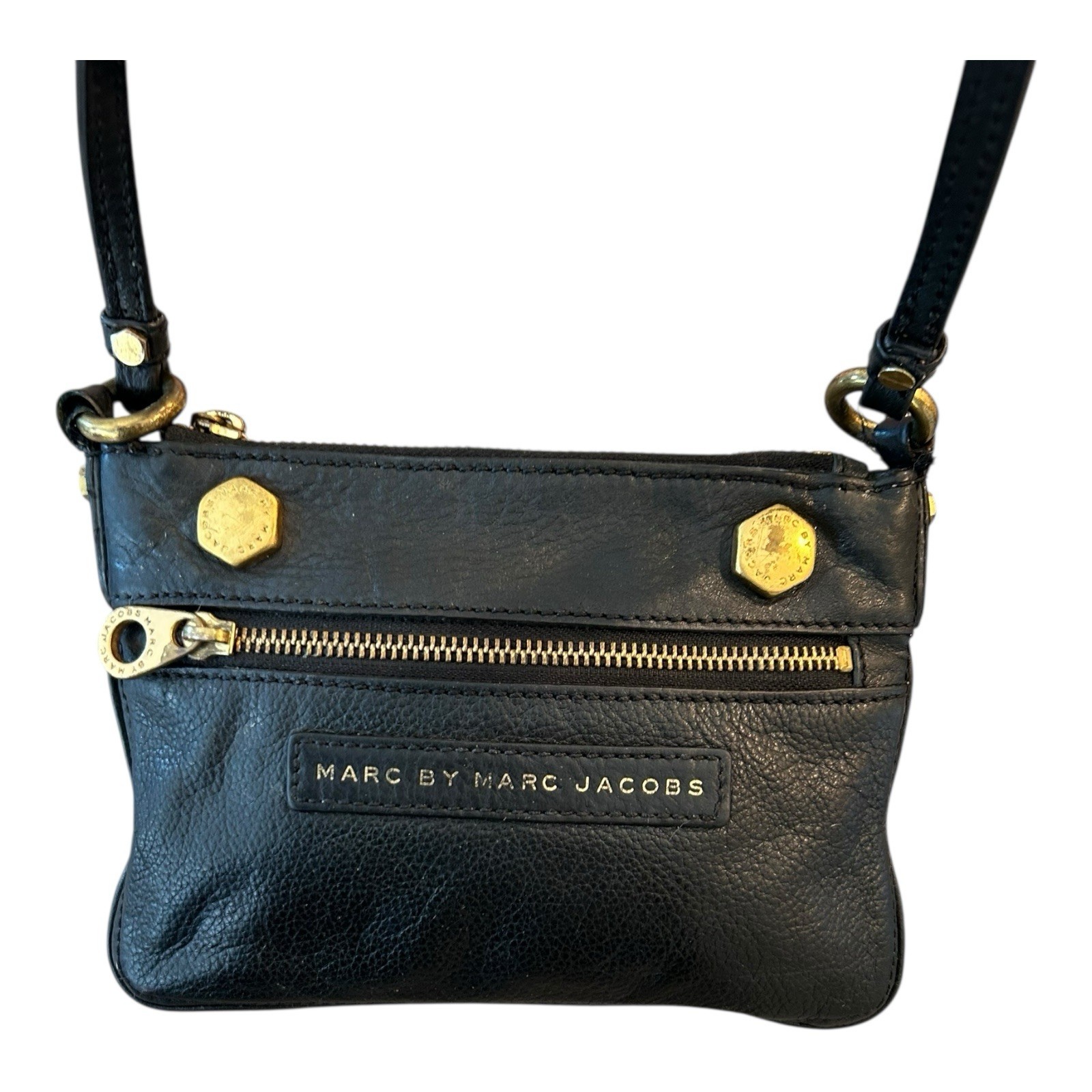Marc by Marc Jacobs Pebbled Leather Shoulder Handbag Crossbody, Black#small#