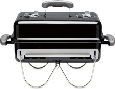 Weber Portable Charcoal Grill 19'' Go Anywhere Split Grate BBQ Black