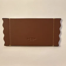 NEW Jeff Wan Leather Candle Holder Brown