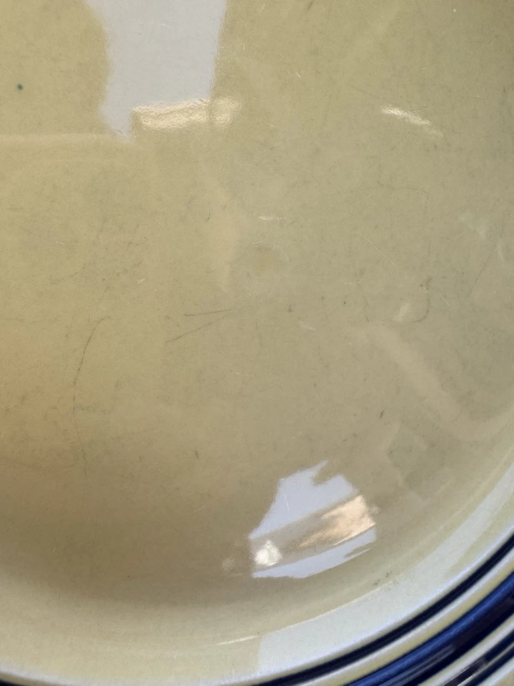 (6) Gibson YELLOW Stoneware 8” SALAD PLATES - Image 3 of 4