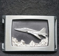 WL05128 NOS VINTAGE 1976 JET AIRPLANE AIRCRAFT ARTWORK MENS BELT BUCKLE