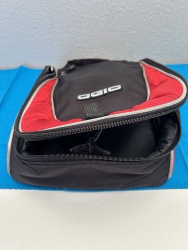 OGIO Zip Up Golf Shoes Bag Storage Carrying Travel Case Zipper Golfing Red Black - Picture 6 of 8