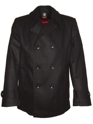 Herren Kurzmantel CABAN Pea Coat Radloff Wollmantel in schwarz Gr. 50 + 52