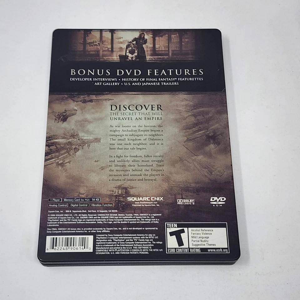 Final Fantasy XII: Collector's Edition (Sony PlayStation 2) PS2 CIB Complete - Image 3 of 4