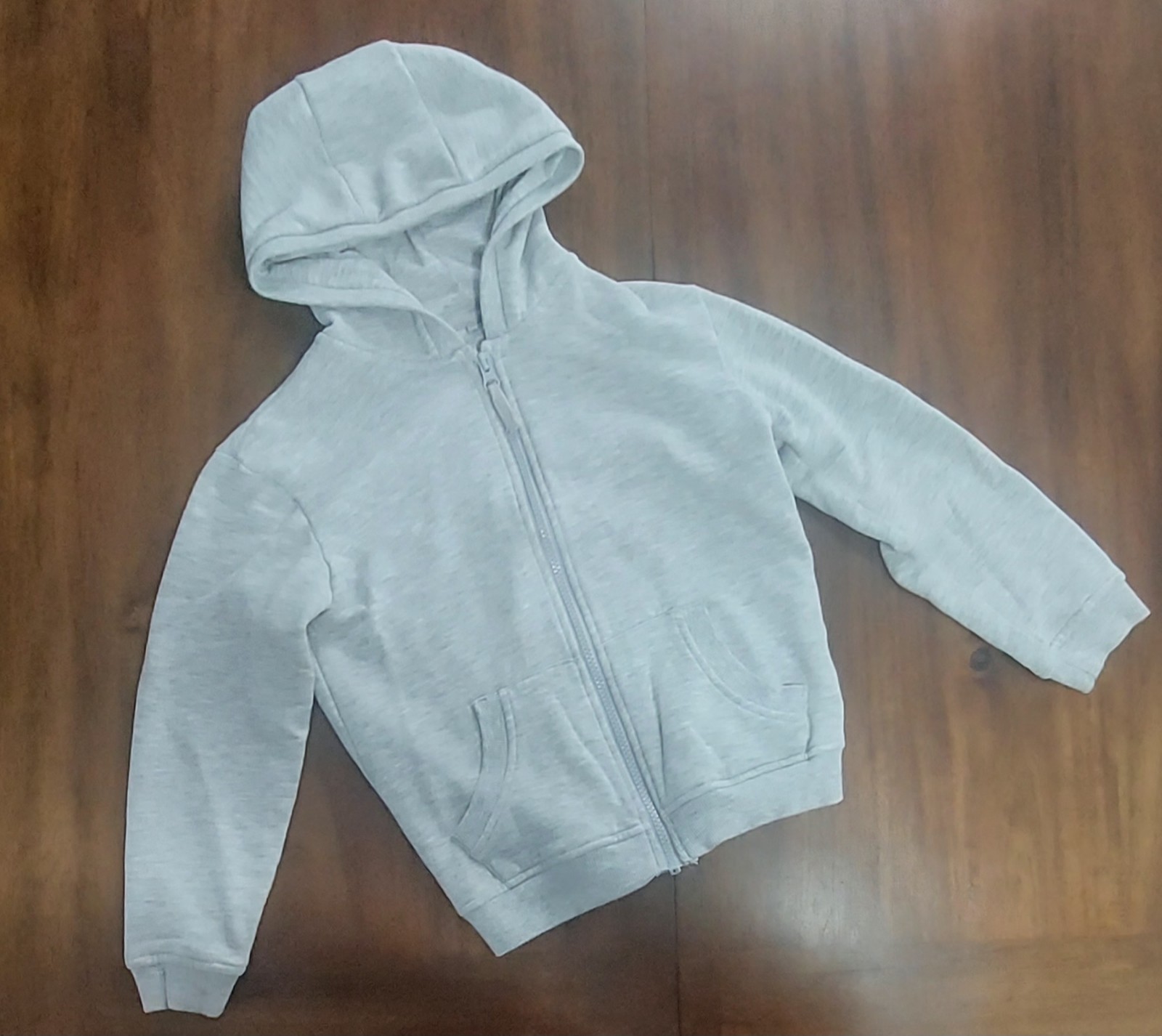 Big girls size 8/9 Primark Cares Cozy Grey Fleece Hooded Jacket w/Zipper&Pockets