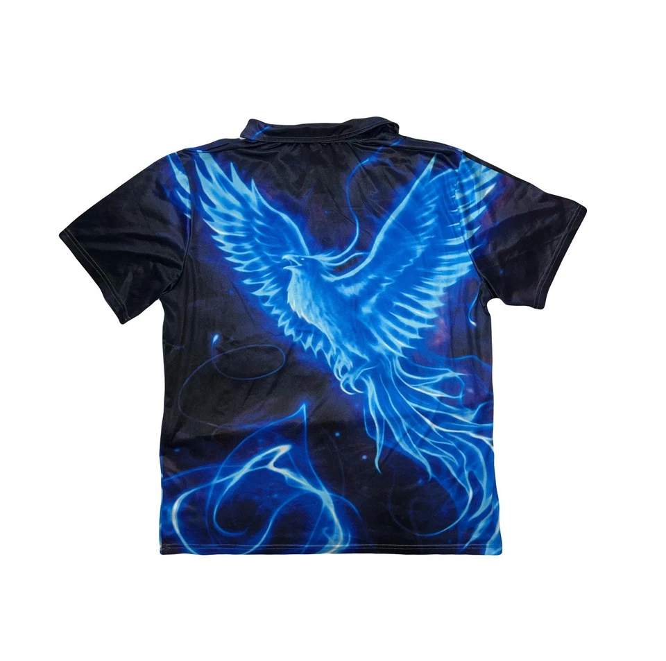 Camiseta Polo Deportivo Y2K Rave Azul Firebird Talla L Foto 2 de 2