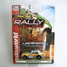 AUTO WORLD '75 Rally Ford Escort 19 Dougs Solar AW Xtraction UltraG HO Slot Car
