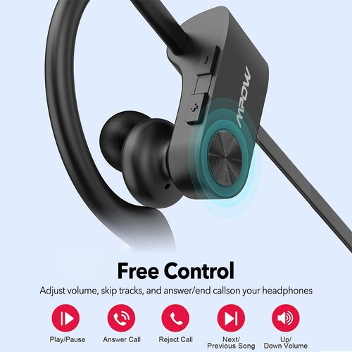 MPOW Flame Wireless Bluetooth Earbuds Headphones In-Ear Sports Running Earphones - Picture 7 of 21
