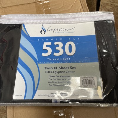 Einzellagig 530 Fadenzahl 100% Ägyptische Baumwolle Bettwäsche Set Twin XL Laken Set