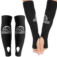 Abeillo Volleyball Arm Sleeves Passing Hitting Forearm Women Size, Black 