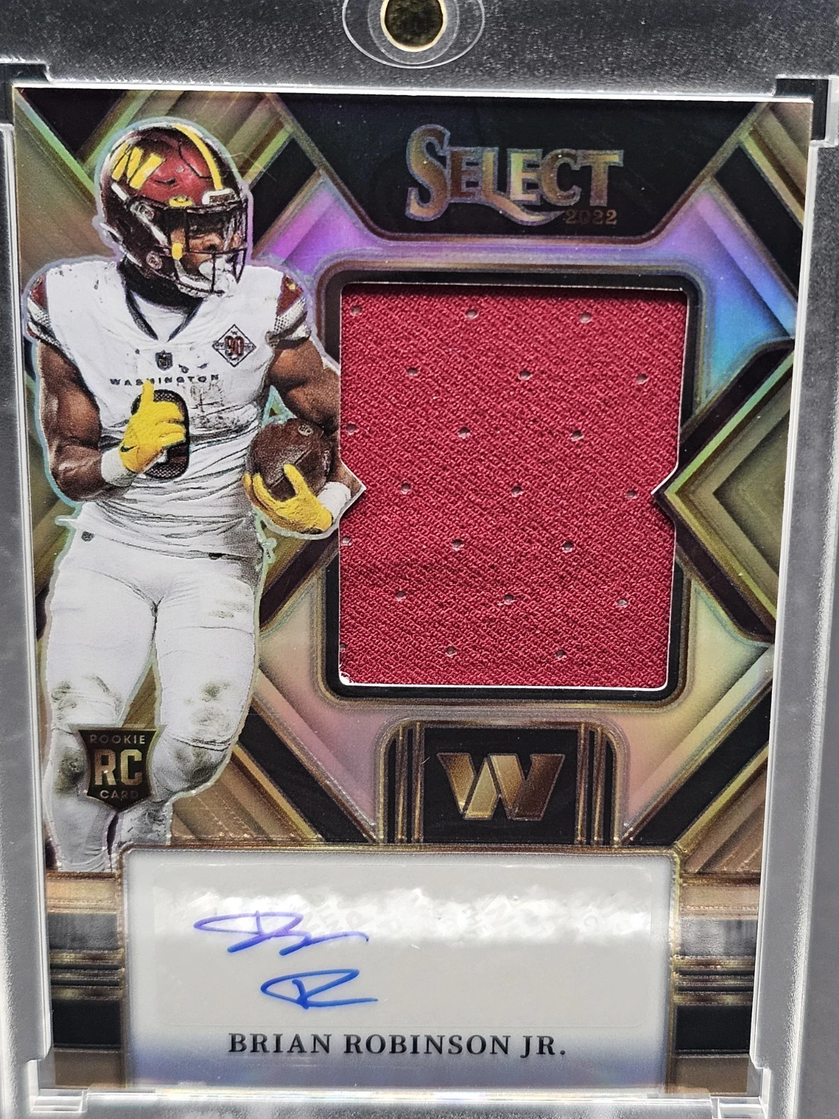 Brian Robinson Jr. Panini Select Jumbo Rookie Signature Swatch #JRSBR Base