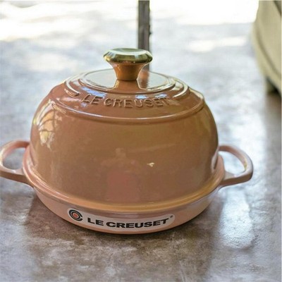 Le Creuset Signature Cast Iron Bread Oven 1.75 Qt Pêche Peche NEW Made In France