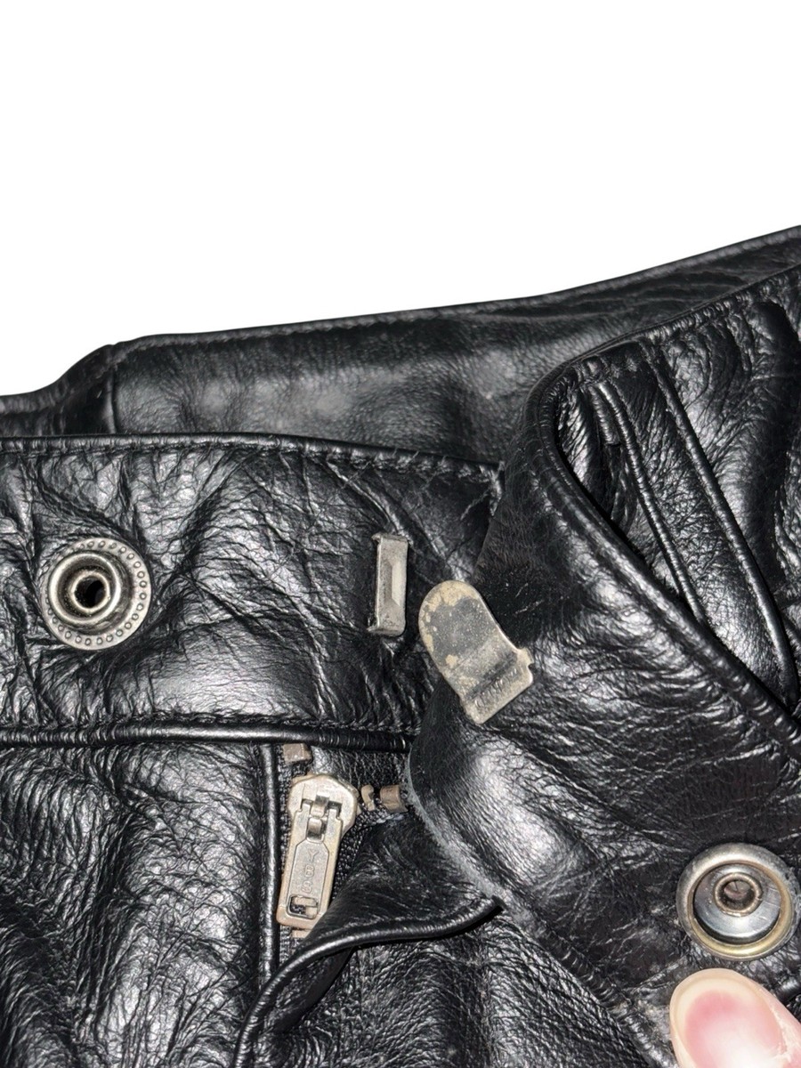 Vintage 1990s Cougar International Leather Pants Motorcycle Opium