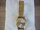 VINTAGE TIMEX ELECTRIC WATCH MENS BACK SET GOLD TONE FOR PARTS REPAIR