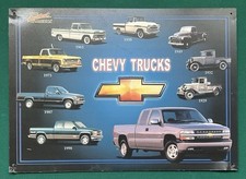 Chevy Trucks Heartbeat of America Metal Sign Lithographed Steel Made in USA