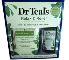 Dr Teal  s Relax  Relief Eucalyptus Spearmint Gift Box Set Epsom Salt Bath Foam