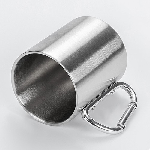 Tasse à Café Inox 340 Ml Avec Mousqueton – 135g – Neuve