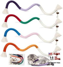 Cat Chew Ropes 4Pcs - Cat Toys for Indoor Cats - Natural Catnip - Refillable