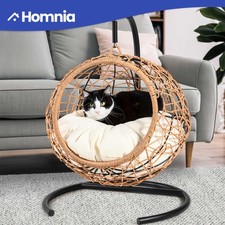 Cat Swinging Bed Stand Woven Rattan Suspension Hook Hammoock Indoor Washable