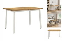 110X55X75 Cm Massivholz Akazie Weiß Rechtwinklig