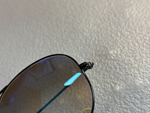 Ray Ban RB3025 002/4O 58mm AVIATOR Black; BLUE GRADIENT MIRROR AUTHENTIC ITALY - Bild 10 von 13