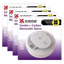Kidde Smoke & Carbon Monoxide Detector, AA Battery Powered, LED Warning Light