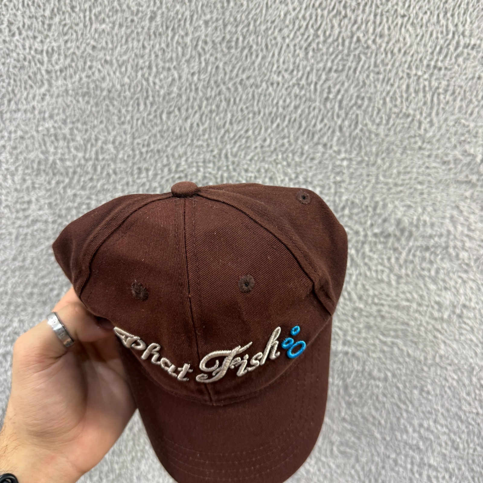 Vintage Phat Fish 2000s Y2K Brown Hip-Hop Adjustable Embroidered Baseball Cap image 10