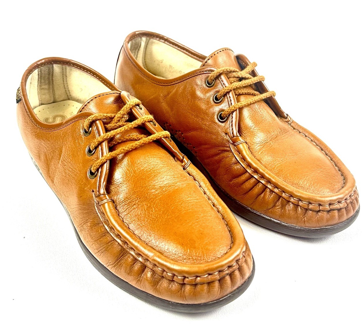 Vintage SAS Leather Shoes Women’s Size 9M Made USA Made Brown Siesta Moccasin