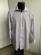 Lauren Ralph Lauren men  s L 16.5x32/33 slim fit blue/pink striped long sleeve