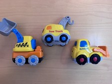 Vtech Go Go Smart Wheels Construction Vehicle Lot Of 3 Excavator, Tow, Dozer