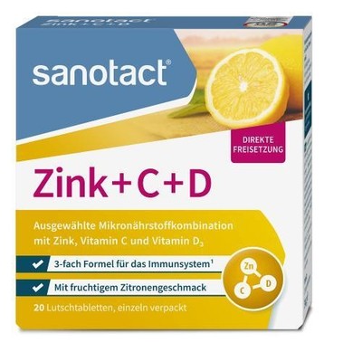SANOTACT Zink+C+D Lutschtabletten 20 ST