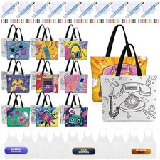 Locmeo 10 Set Pre Drawn Canvas Paint and Sip Bags - Disco