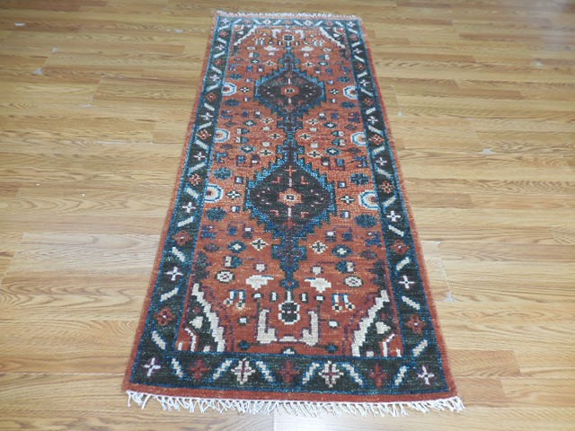 Turkish Oushak Rug,Geometric Multicolored Area Rug,Handmade Bohemian Rug 2.5x6
