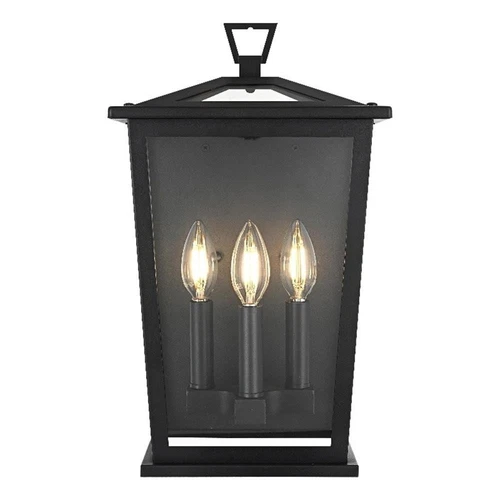 Elegant Lighting Richmond 7" Outdoor Pendant In Black - Picture 1 of 8