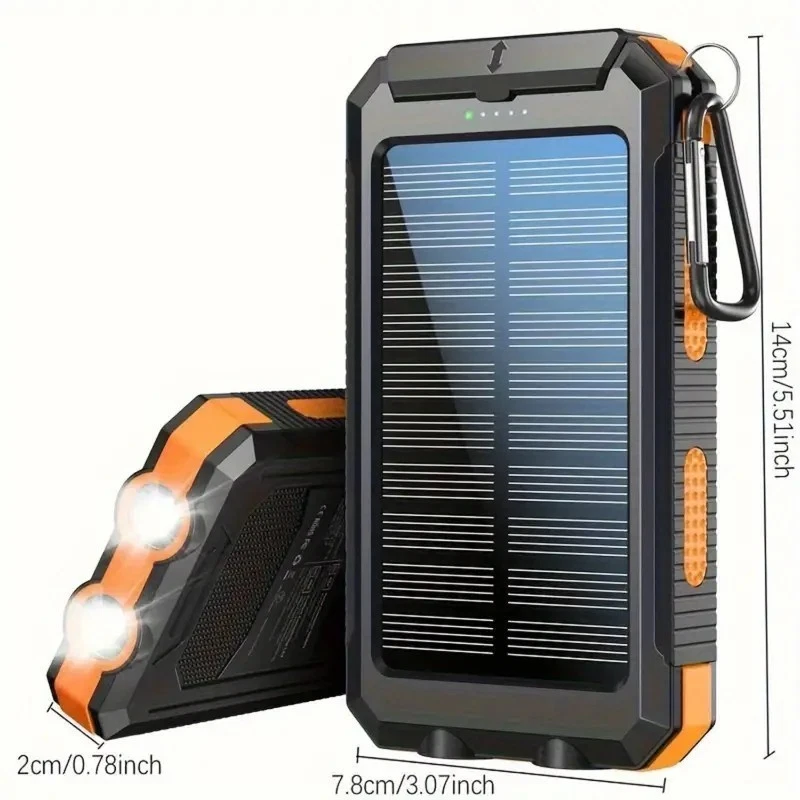 Latest Solar Charger 20000mAh Power Bank with Dual USB & Flashlight Outdoor -USA - Image 2 of 4