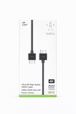 Belkin Ultra HD High Speed HDMI Cable 2M 6.6FT 4K HDR Dolby Vision Open Box