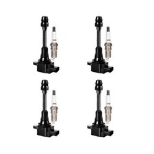 Set of 4 Ignition Coil Pack and Spark Plugs Fits for Nissan Sentra 1.8 L4 200...