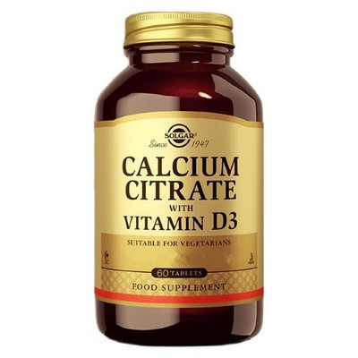 Calciumcitrat mit Vitamin D3 60 Tabletten Solgar