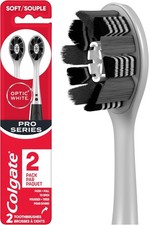 Optic White Pro Series Charcoal Toothbrushes, Adult Soft Toothbrushes with