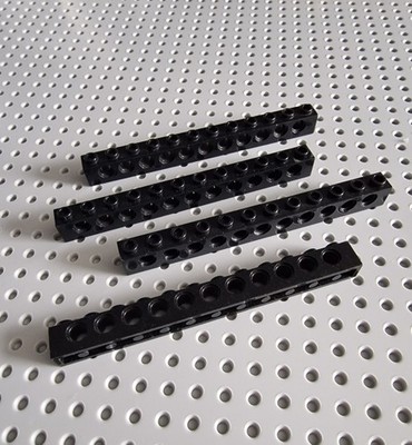 LEGO Technic Lochbalken Lochstein 1x12 Schwarz 4x Black Technic Brick 3895 A052