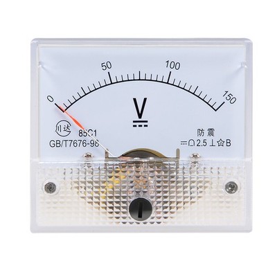 DC 0-150V Analoganzeige Voltmeter Spannung Messgerät 85C1 2,5% Fehlergrenze