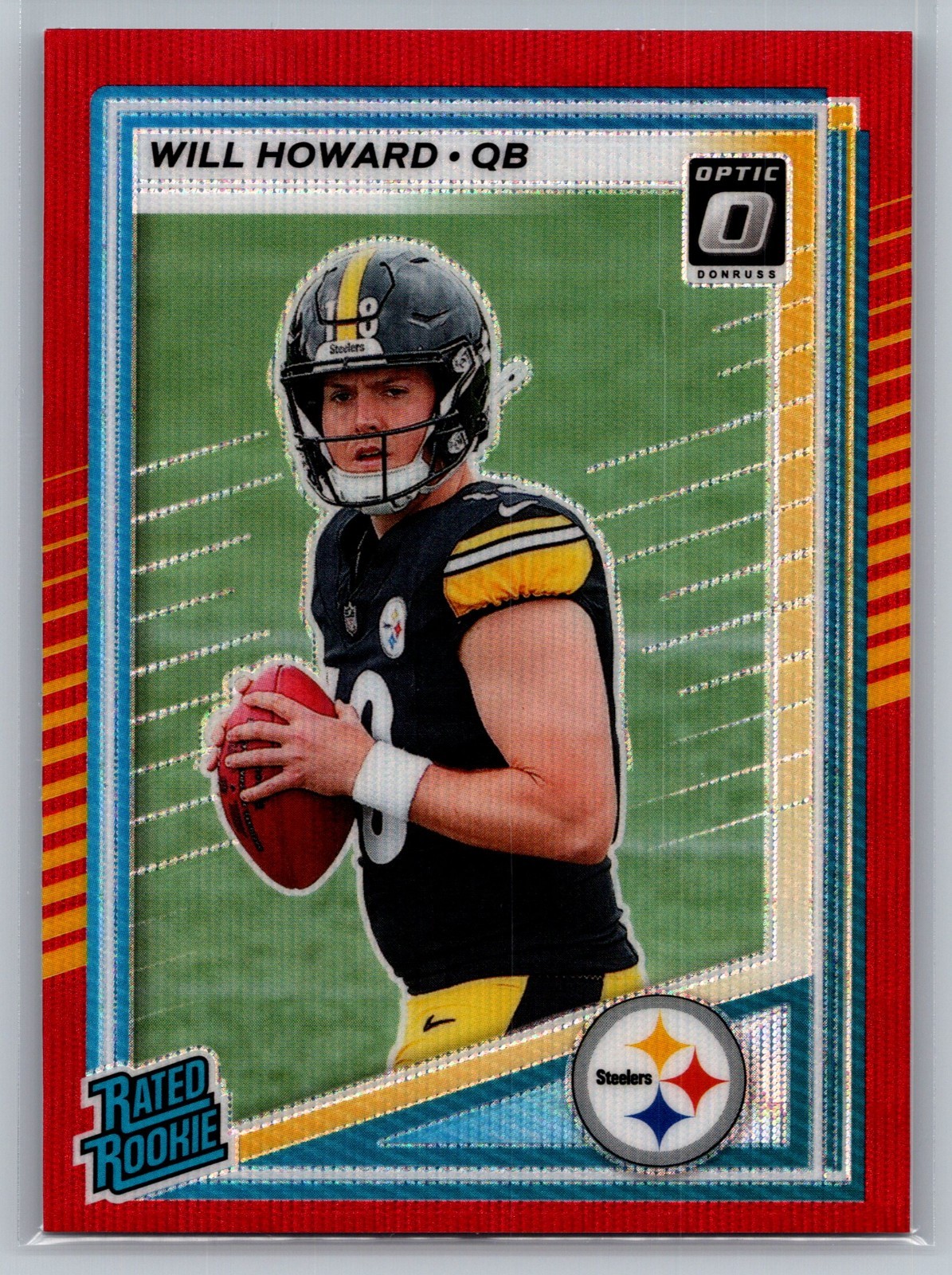 2025 Donruss Optic Preview Will Howard #309 ROOKIE RC Red Wave Prizm