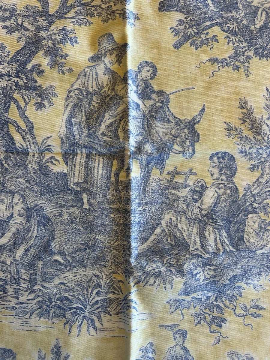 Vintage Toile Fabric In Collectible Upholstery & Drapery Fabric