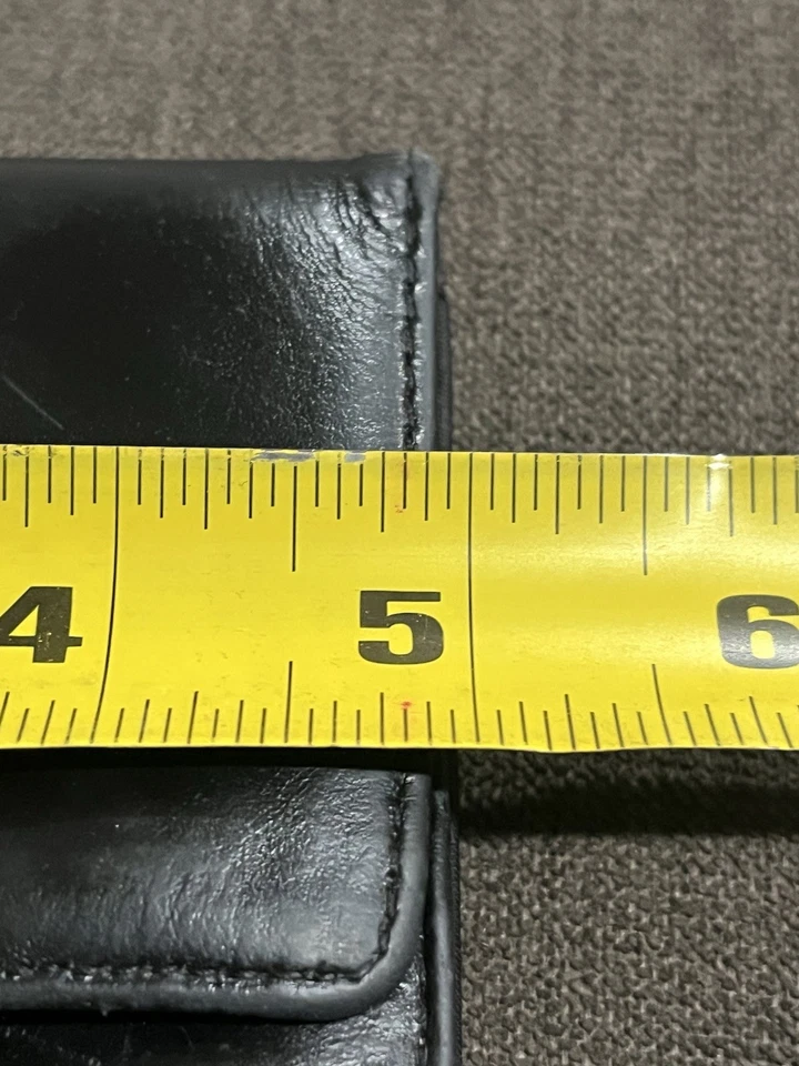 Big Skinny Black Leather Trifold Wallet - Image 4 of 4